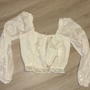 Guess Cream Floral Blouse🤍